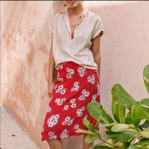 Madewell Daisy Society midi skirt size 10